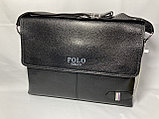 Мужская сумка-мессенджер через плечо "POLO" (высота 24 см, ширина 34 см, глубина 6 см), фото 2