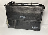 Мужская сумка-мессенджер "POLO" через плечо (высота 24 см, ширина 34 см, глубина 6 см), фото 3