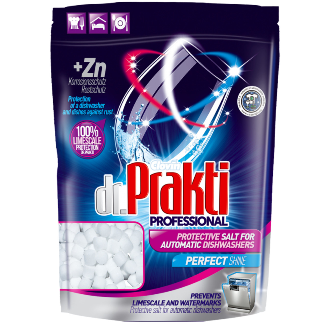 Соль для посудомоечных машин Dr.Prakti Professional, 1.5 кг