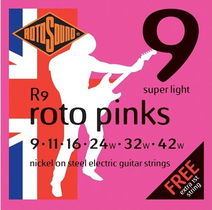 Струны для электрогитары Rotosound Roto Pinks R9