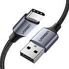 Кабель UGREEN US288 USB-A 2.0 to USB-C Cable Nickel Plating Aluminum Braid 1.5m (Black)