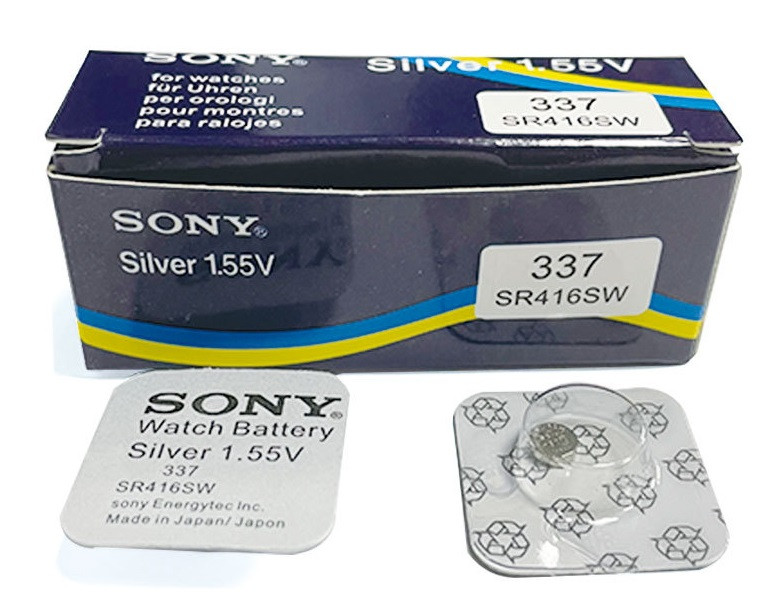 Батарейки Sony 337 (SR416SW) на часы и микронаушники. OrigiNAL. Рассрочка. Kaspi RED. - фото 7 - id-p94226862