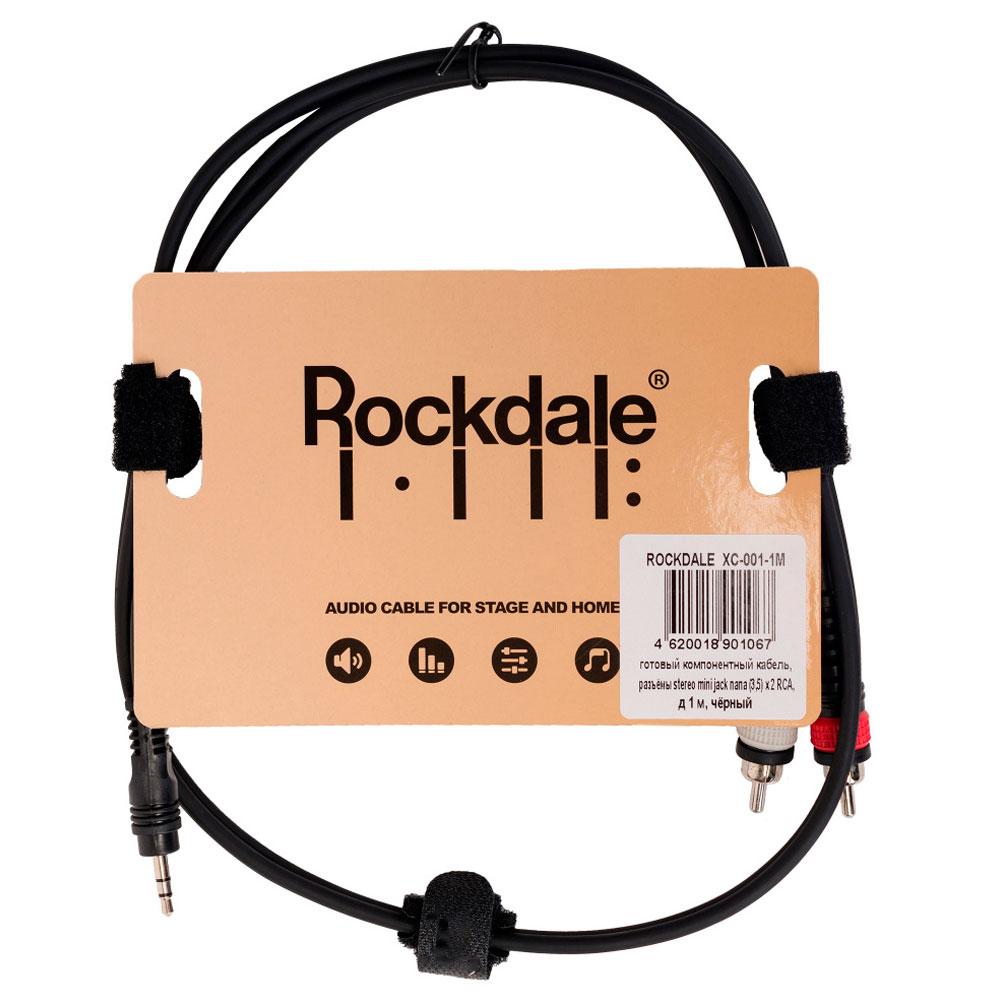 Сигнальный аудио кабель miniJack-RCA 1 м Rockdale XC-001-1M - фото 1 - id-p94226986