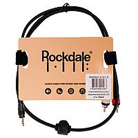 Сигнальный аудио кабель miniJack-RCA 1 м Rockdale XC-001-1M
