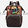 Сумка-рюкзак с боковыми карманами Living Travelling Share с тропическим принтом коричневая, фото 4