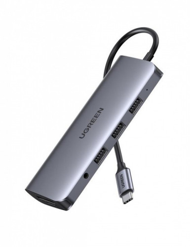 USB хаб UGREEN CM179 USB-C Multifunction Adapter (Space Gray)