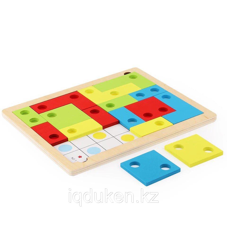 Деревянная игрушка - Тетрис (с 30 карточками) - фото 3 - id-p94238593