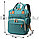 Сумка-рюкзак с термо отсеком с USB входом и шнуром с ремнями для коляски с кошельком на карабине березовая, фото 2