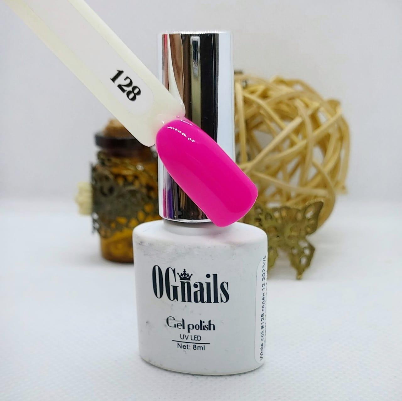 Гель лак White coll № 128, 8мл, OGnails