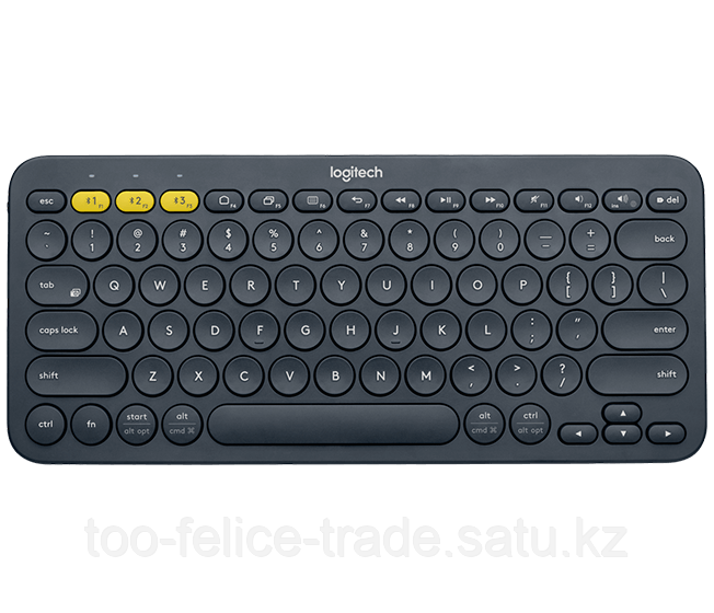 Клавиатура беспроводная Logitech K380 (DARK GREY, Multi-Device, Bluetooth Classic (3.0), 2 батарейки типа ААА)