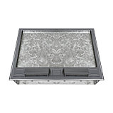 Shelbi Напольный лючок с металлическим основанием на 16/24 модуля, металл/пластик, серый (SF-16M-G-M), фото 9