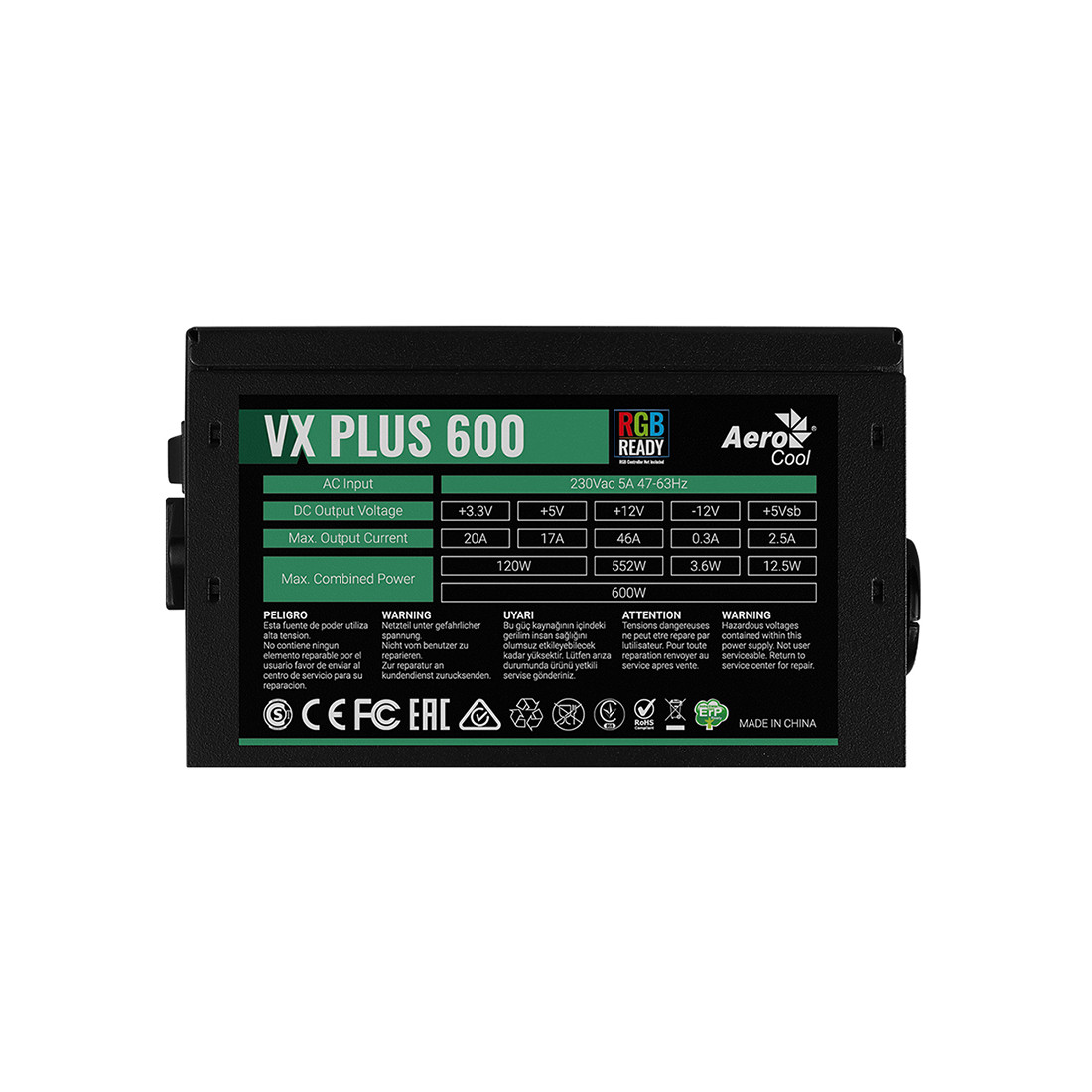 Блок питания Aerocool VX PLUS 600 RGB - фото 2 - id-p59697309