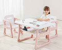 Детский стол и два стульчика Yasmei розовый