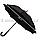 Зонт трость мужской полуавтомат 86 см черный, фото 3