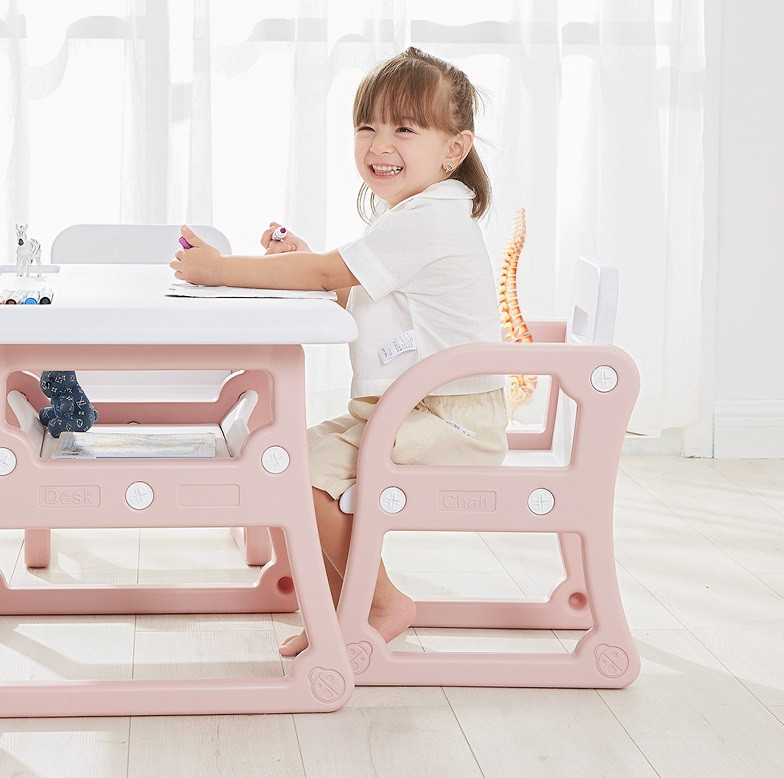 Детский стол и два стульчика Yasmei розовый - фото 2 - id-p94282744
