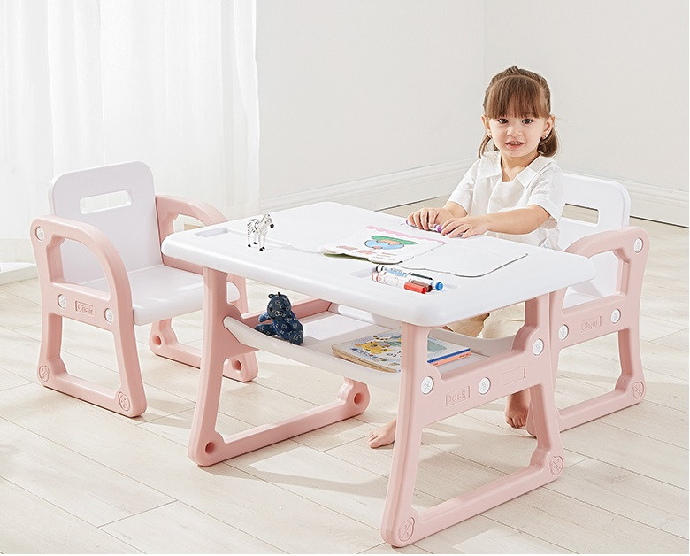 Детский стол и два стульчика Yasmei розовый, фото 1