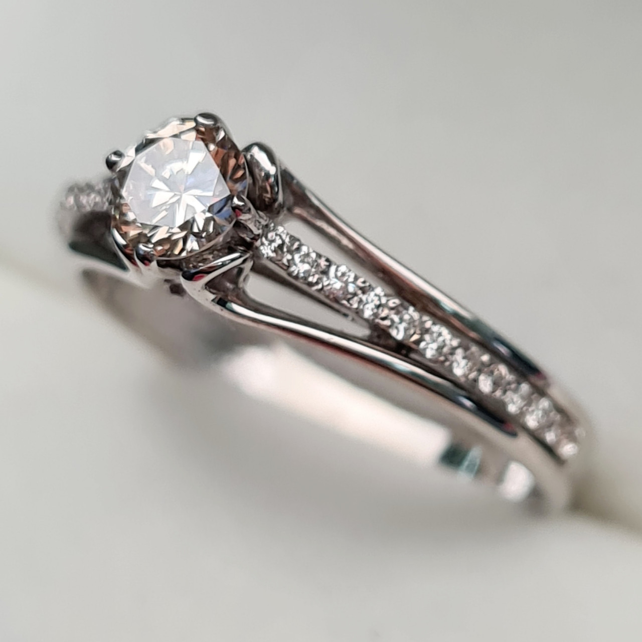 Золотое кольцо с бриллиантами 0.49Сt VVS2/M G-Cut, 18р. - фото 10 - id-p94141644