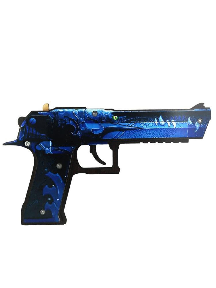 Деревянный пистолет CS GO Резинкострел Desert eagle Ледяной дракон, Дигл КС ГО Ice dragon - фото 1 - id-p94250640