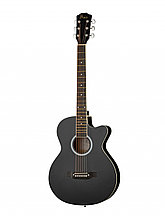 Акустическая гитара, черная, с вырезом Foix FFG-2039C-BK