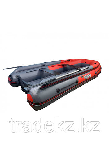 Лодка REEF-370 Fi нд ТРИТОН S MAX стеклопластиковый интерцептер графит/красный, фото 2