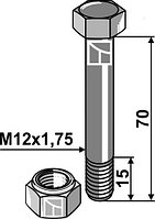 Schraube 3013409 - Mutter 3031013 Болт срезной М12х70 с гайкой