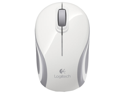 Мышь Logitech Wireless Mini Mouse M187 USB белый-серебристый, фото 1