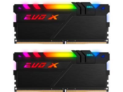 Оперативная память  16GB Kit (2x8GB) GEIL DDR4 PC4-24000 3000MHz EVO X II Black с RGB подсветкой 16-18-18-36 G