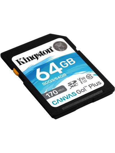 Карта памяти Kingston Canvas Go Plus SDG3/64GB 64Gb - фото 2 - id-p94303148