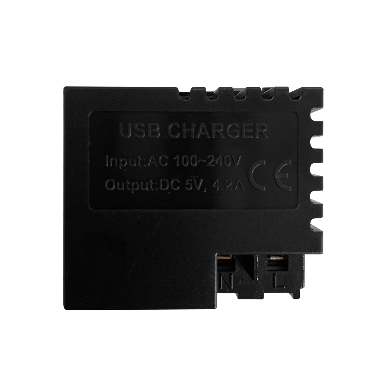 Shelbi Розетка зарядка 2- портовая USB, 4.2A, 45х45, чёрная - фото 4 - id-p94306691