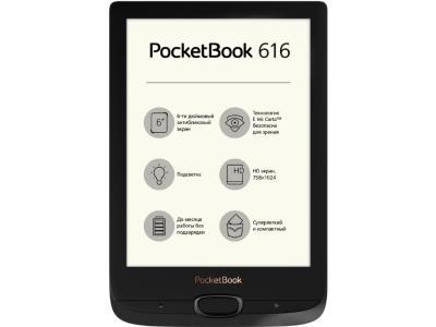 Электронная книга PocketBook 616, черный - фото 1 - id-p94305963