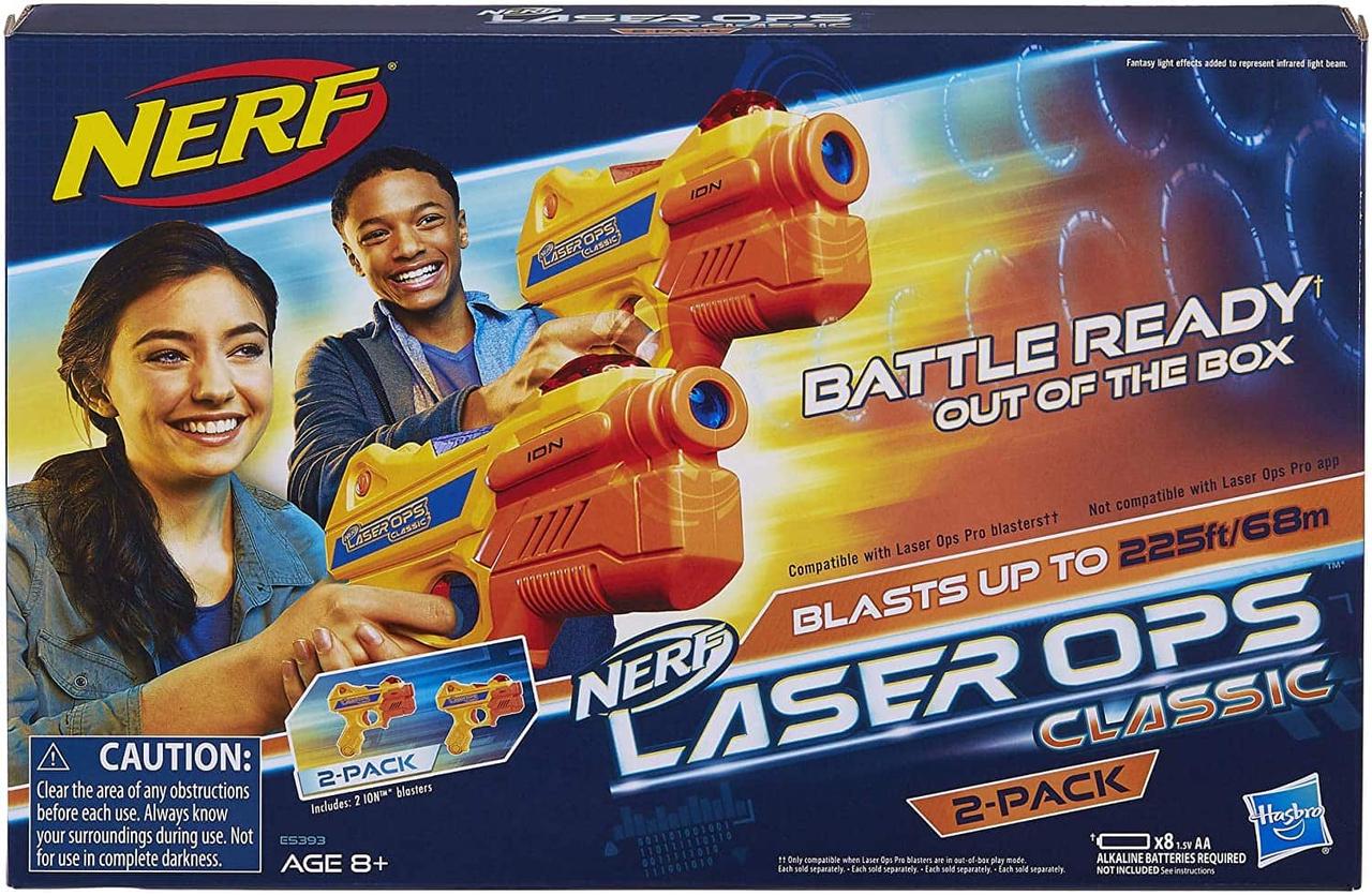 НАБОР ЛАЗЕРНЫХ БЛАСТЕРОВ NERF LASER OPS ION 2 ШТ E5393