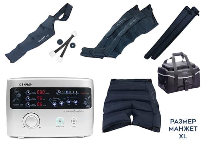 Аппарат для прессотерапии (лимфодренажа) Premium Medical LX9, манжеты для ног (XL), шорты для похудения, сумка