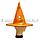 Шляпа ведьмы на Хэллоуин (Halloween)  высота 30 см с золотыми звездами оранжевая, фото 3