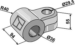 65-CA-14 Шарнирное соединение Ø36