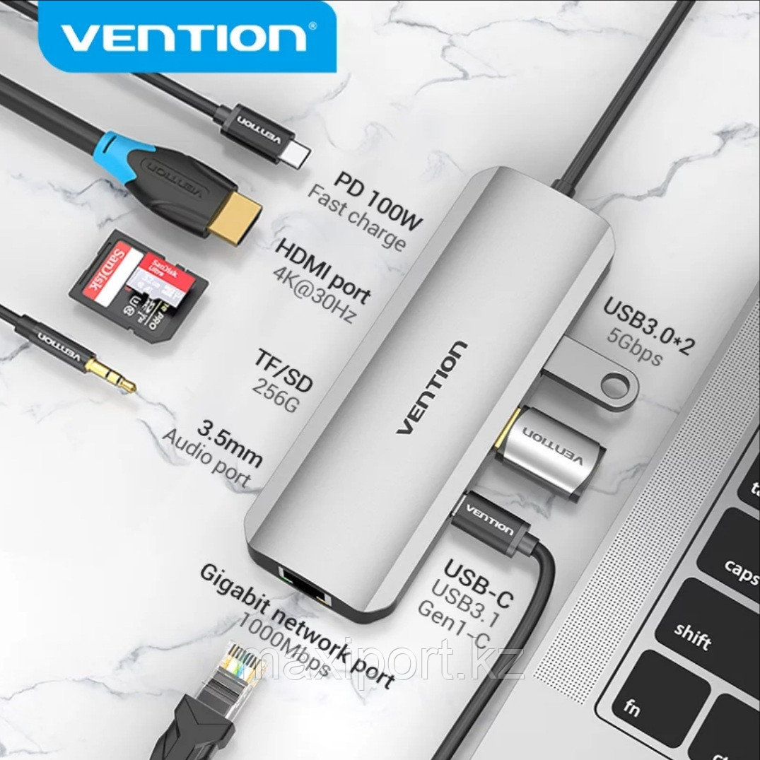 Usb-c Док-станция Vention 9в1  100W