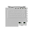 Shelbi Розетка зарядка 2- портовая USB, 4.2A, 45х45, белая, фото 4