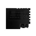 Shelbi Розетка зарядка 2- портовая USB, 4.2A, 45х45, чёрная, фото 4