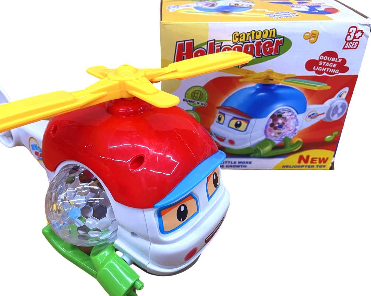 HG-582 Cartoon вертолет на батарейках муз свет движение 15*13см