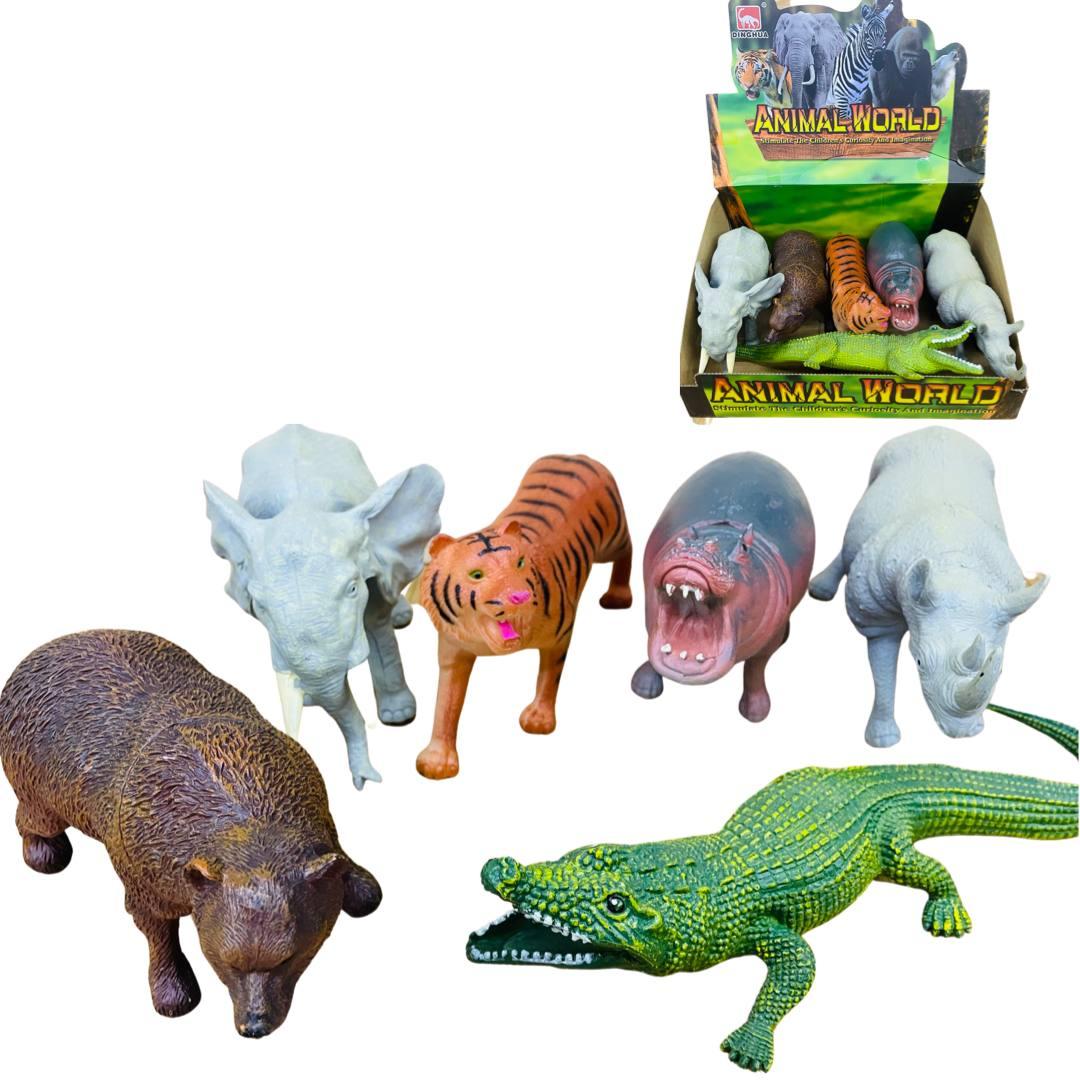 605S-2 Animal world Дикие животные африки 6шт, ЦЕНА ЗА 1ШТ 18*10см