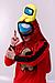 Красный AmongUs «Амонг Ас» карнавальный костюм для аниматоров, фото 2