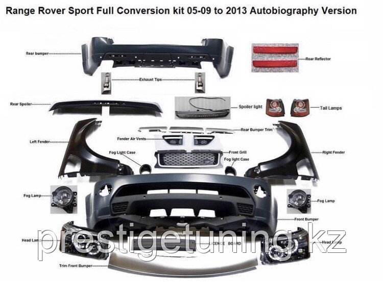 Комплект рестайлинга на Range Rover Sport с 2005-09 в 2010-13 Autobiography - фото 5 - id-p3666430