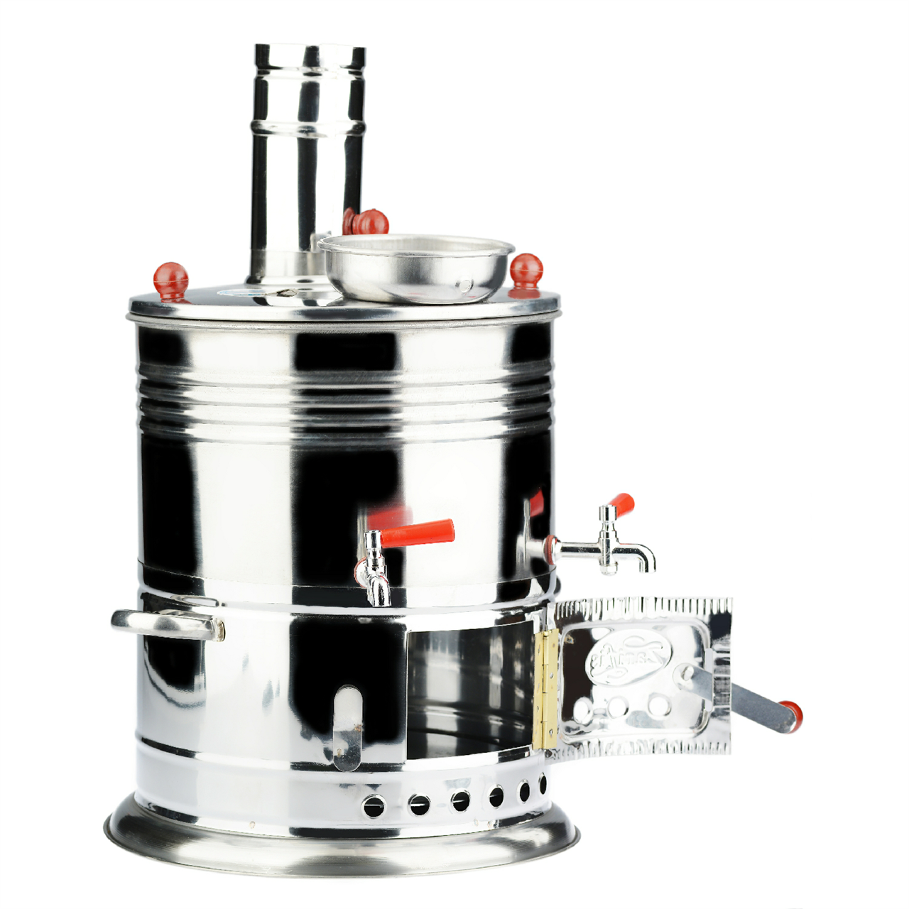 Самовар Турецкий из нерж. стали два крана 8 литров Zarifis S-107, фото 1