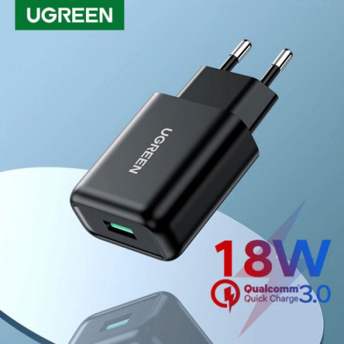 Зарядное устройство UGREEN CD122 QC3.0 USB Fast Charger EU (Black), 70273 - фото 2 - id-p94213580