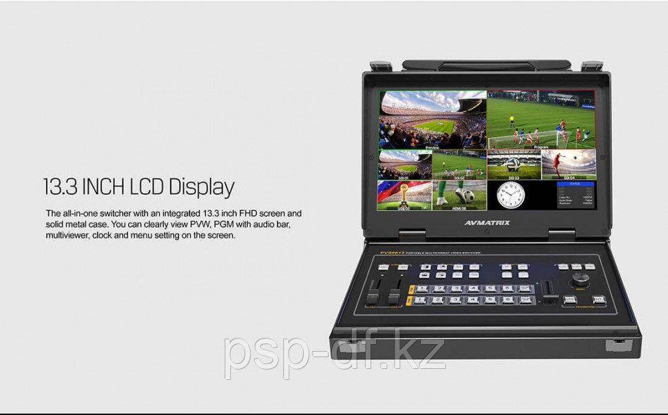 Видеомикшер AVMatrix PVS0613U Portable 6-Channel Video Switcher with 13.3' LCD monitor - фото 2 - id-p94372953