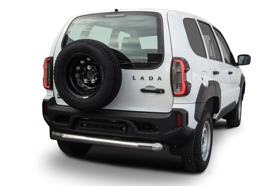 Защита заднего бампера d76 Lada Niva Travel (2020-2022)
