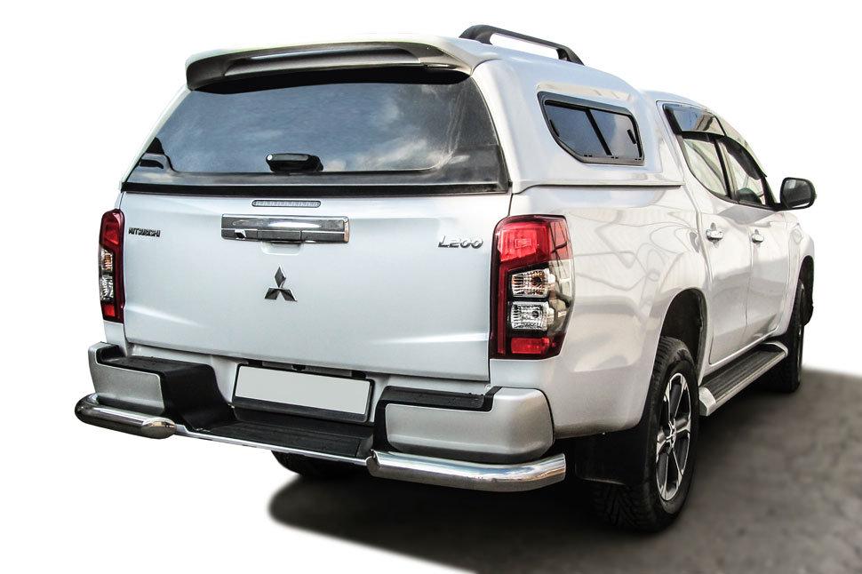 Уголки d76 с бампером Mitsubishi L-200 (2018-2022)