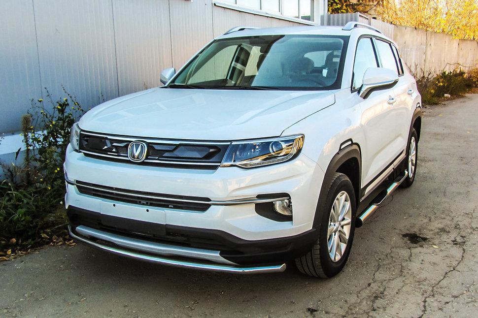 Защита переднего бампера d42 Changan CS35Plus (2018-2022)