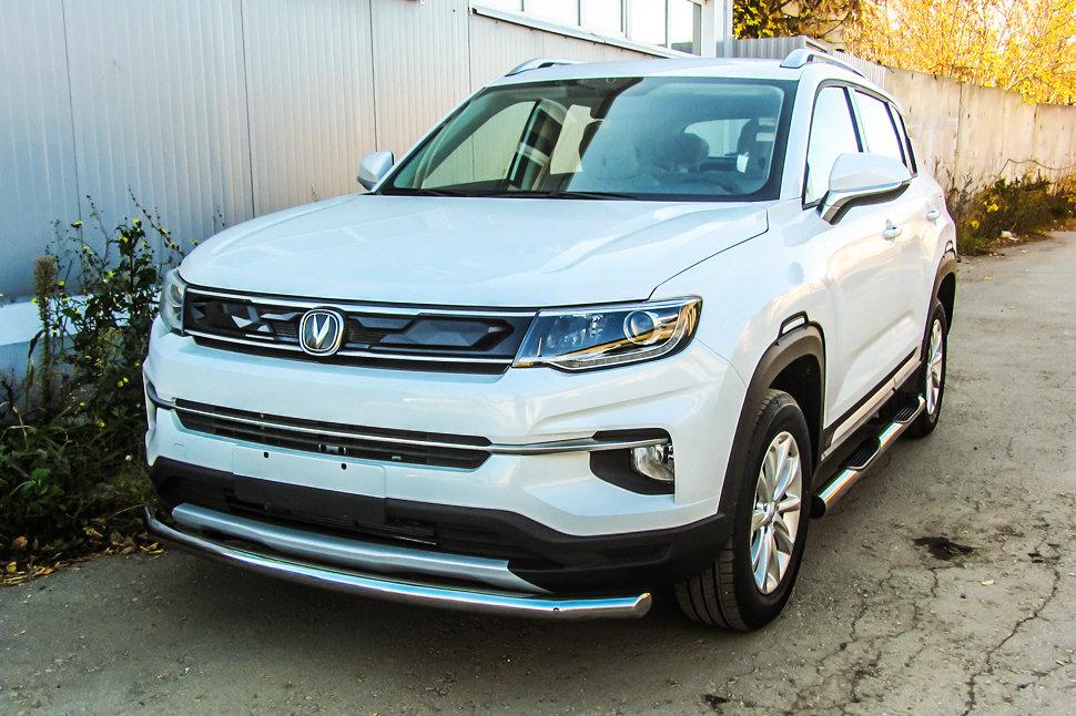 Защита переднего бампера d57 Changan CS35Plus (2018-2022)