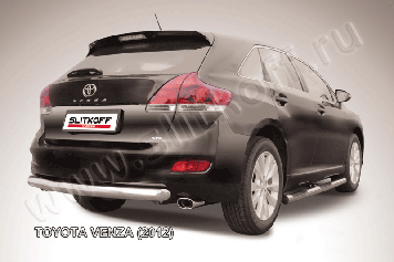 Защита заднего бампера d76 радиусная Toyota Venza (2012-2017)