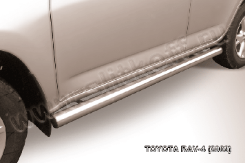 Защита порогов d76 труба Toyota Rav-4 (2009-2010)